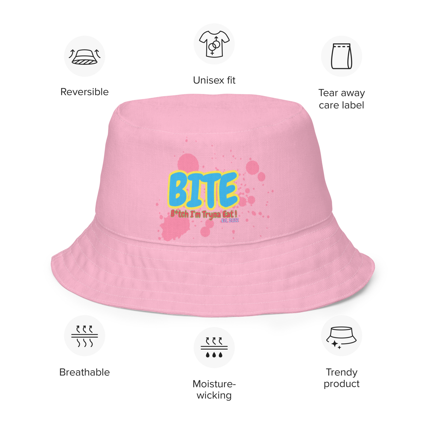 Bite Summer Splash Reversible bucket hat