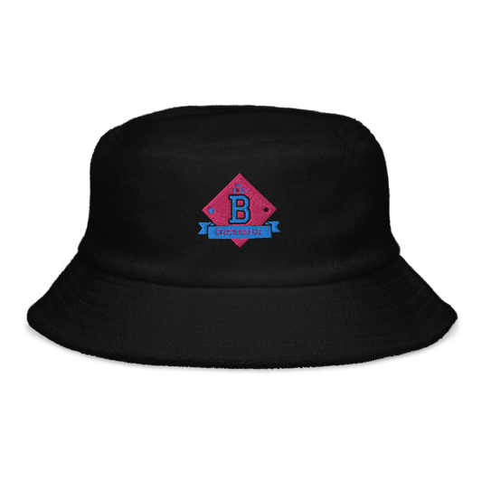 Bite Summer Baseball Logo Unstructured terry cloth bucket hat