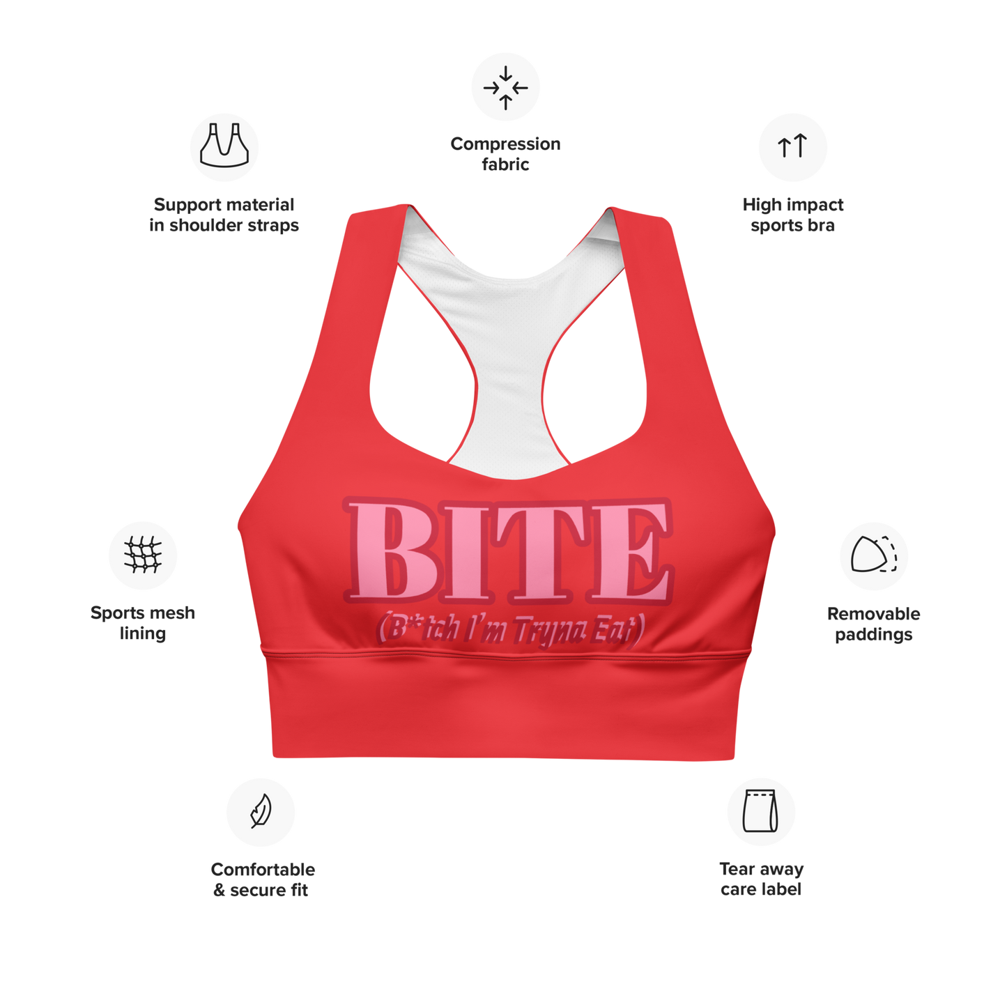 Bite Girlz Longline sports bra