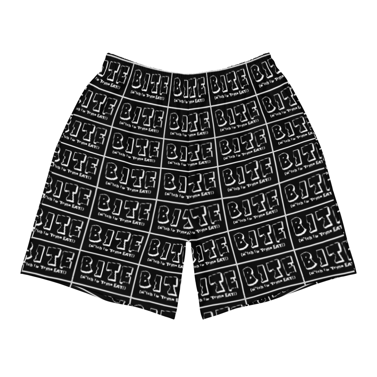 Bite Explicit Logo All Over Men's Athletic Long Shorts