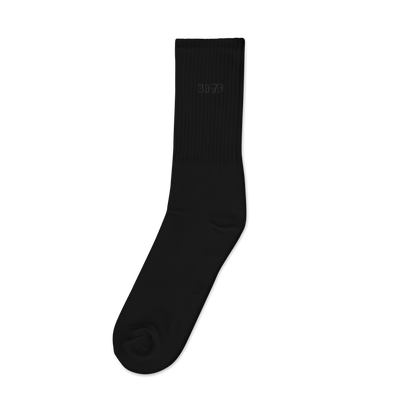 Bite Clothing Co White Plain Jane Logo “Embroidered socks”