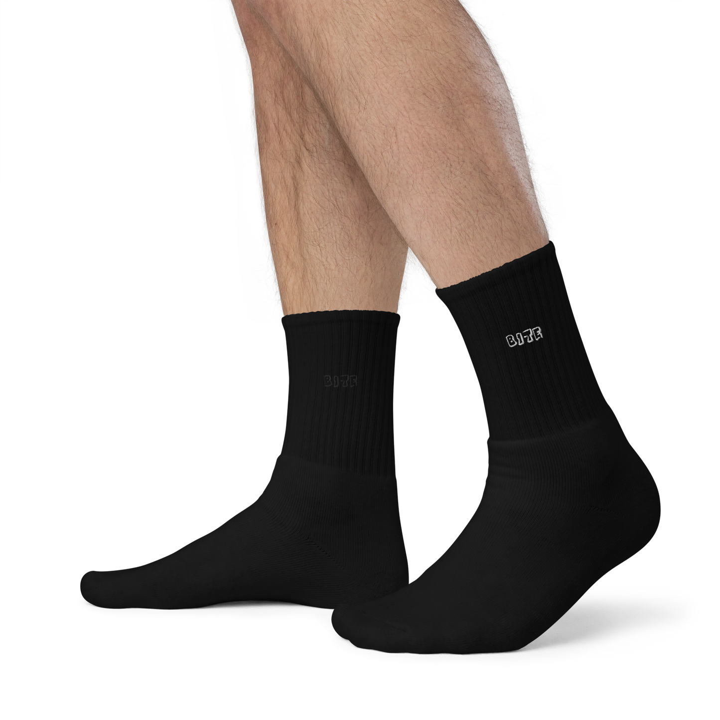 Bite Clothing Co White Plain Jane Logo “Embroidered socks”