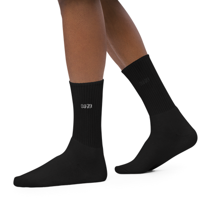 Bite Clothing Co White Plain Jane Logo “Embroidered socks”