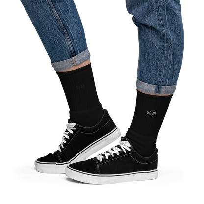 Bite Clothing Co White Plain Jane Logo “Embroidered socks”