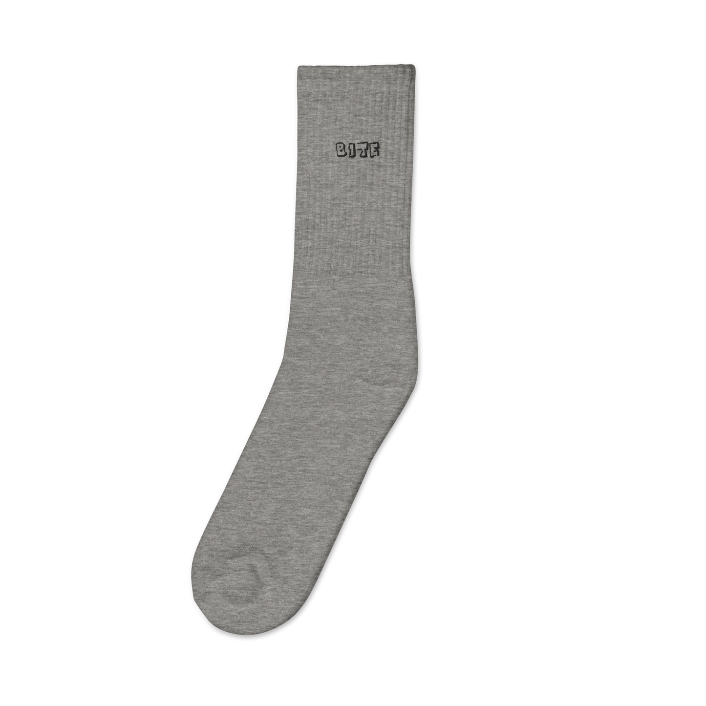 Bite Clothing Co White Plain Jane Logo “Embroidered socks”