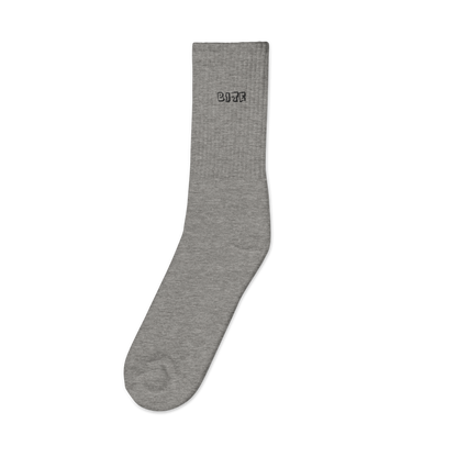 Bite Clothing Co White Plain Jane Logo “Embroidered socks”