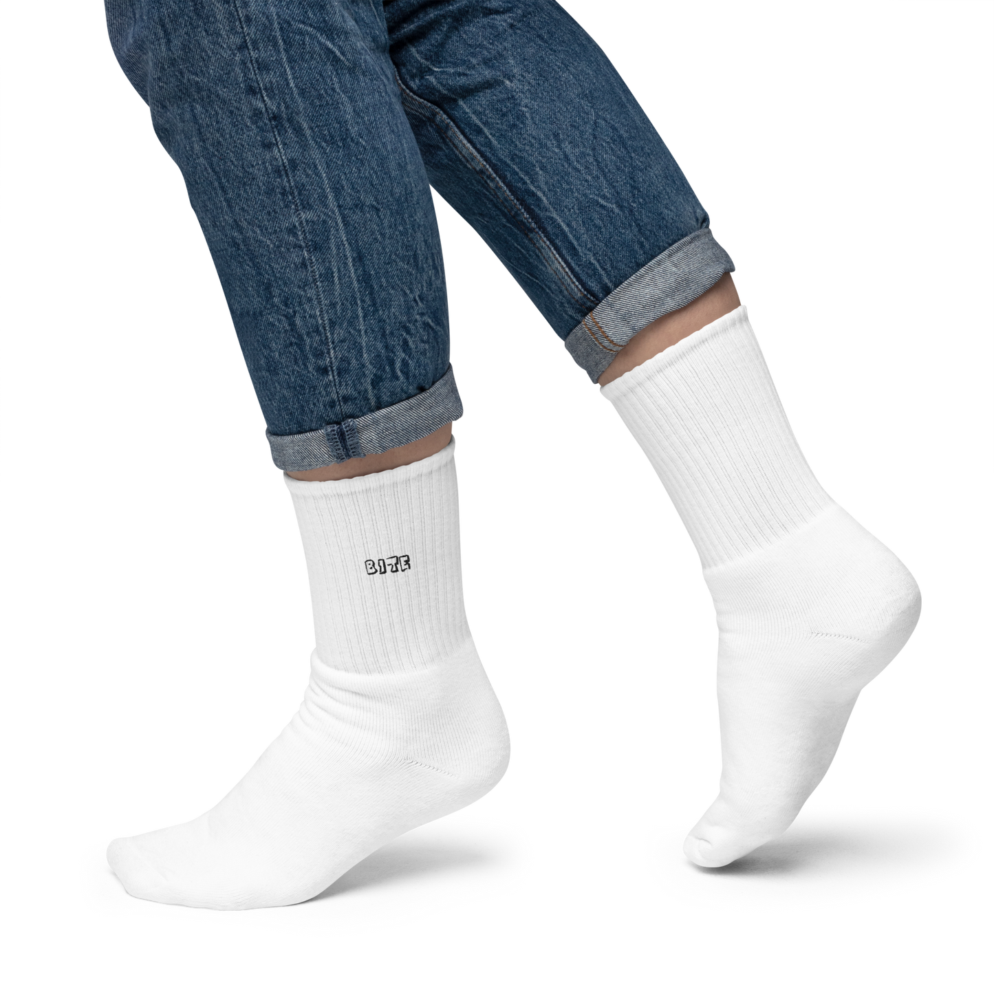 Bite Clothing Co Black Plain Jane “Embroidered socks”