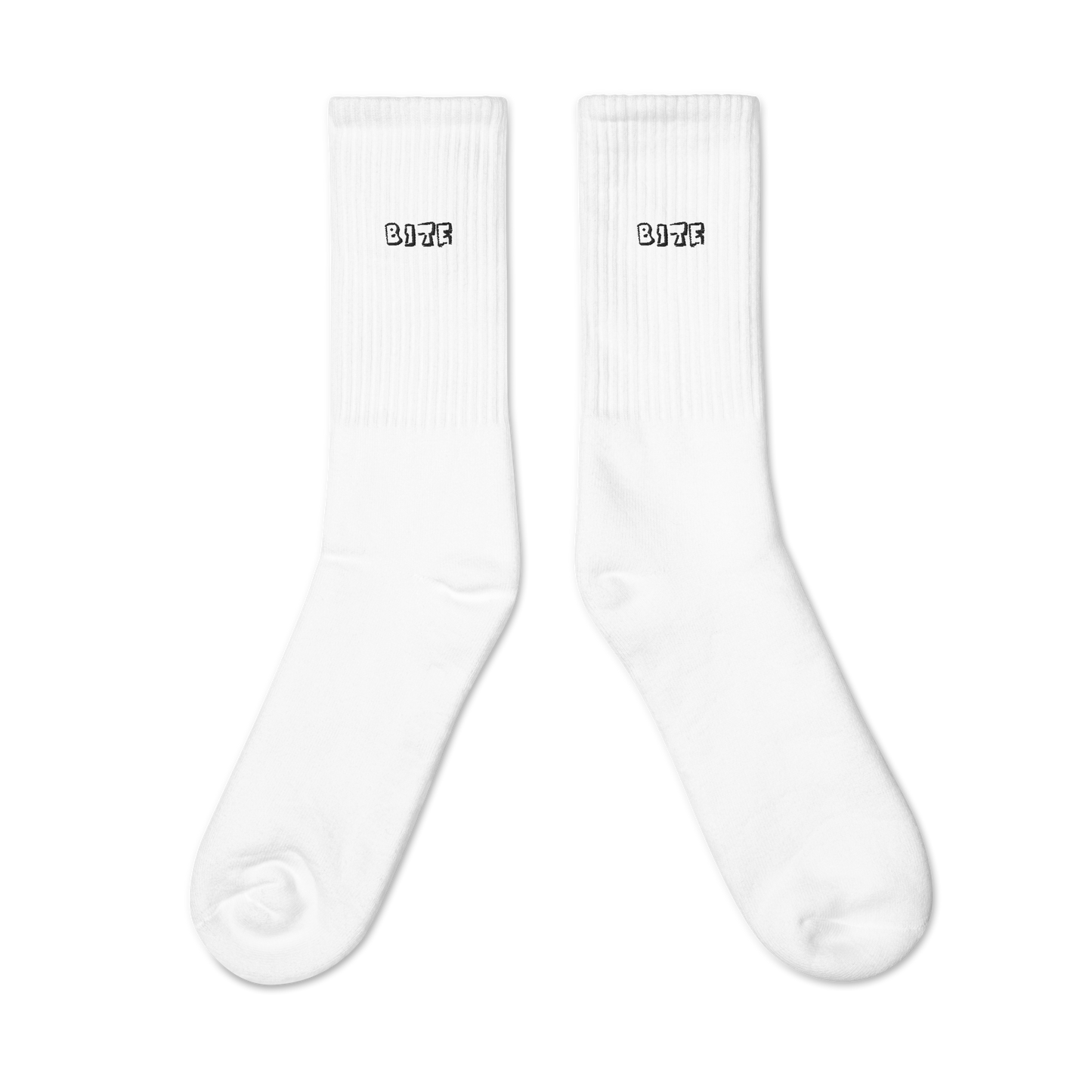 Bite Clothing Co Black Plain Jane “Embroidered socks”