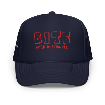 Bite Explicit Red Logo Foam Trucker Cap