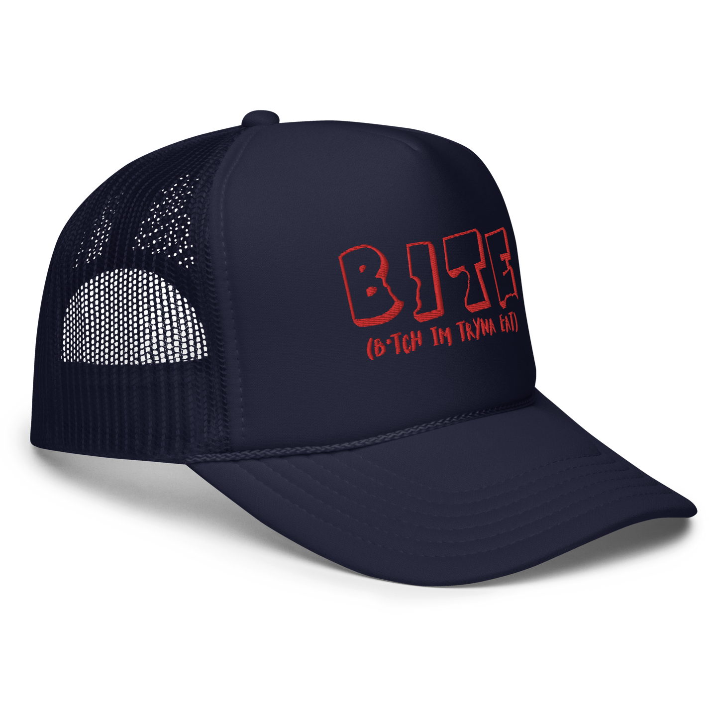 Bite Explicit Red Logo Foam Trucker Cap