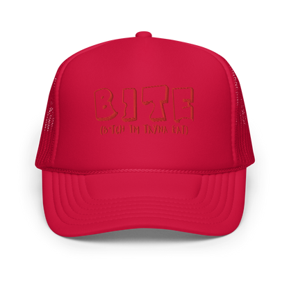 Bite Explicit Red Logo Foam Trucker Cap