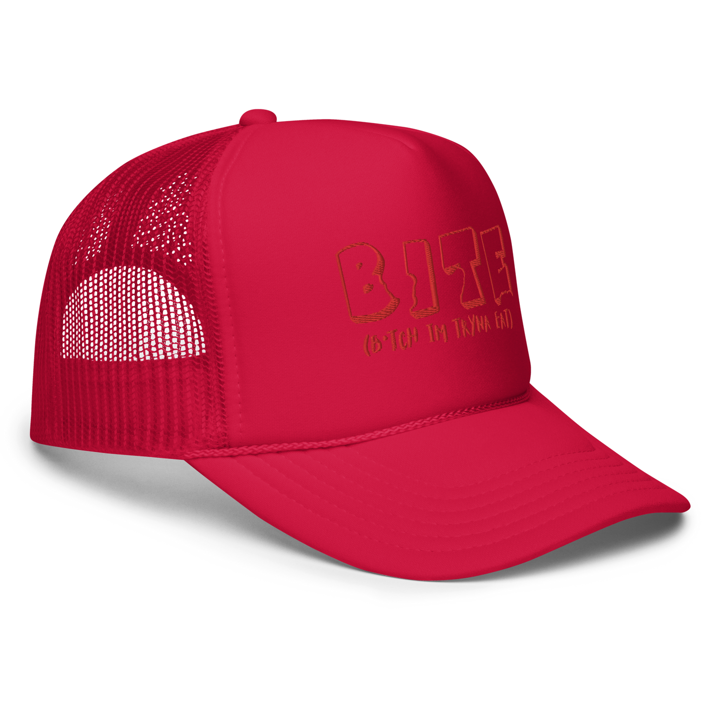 Bite Explicit Red Logo Foam Trucker Cap