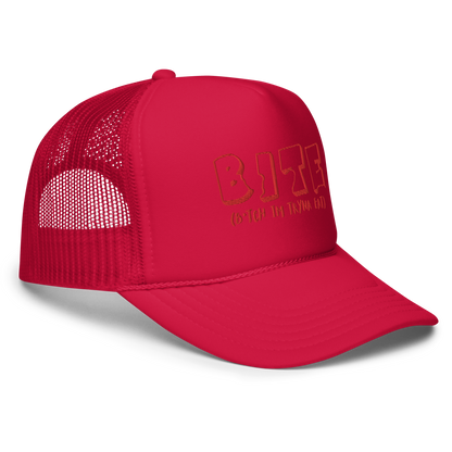 Bite Explicit Red Logo Foam Trucker Cap