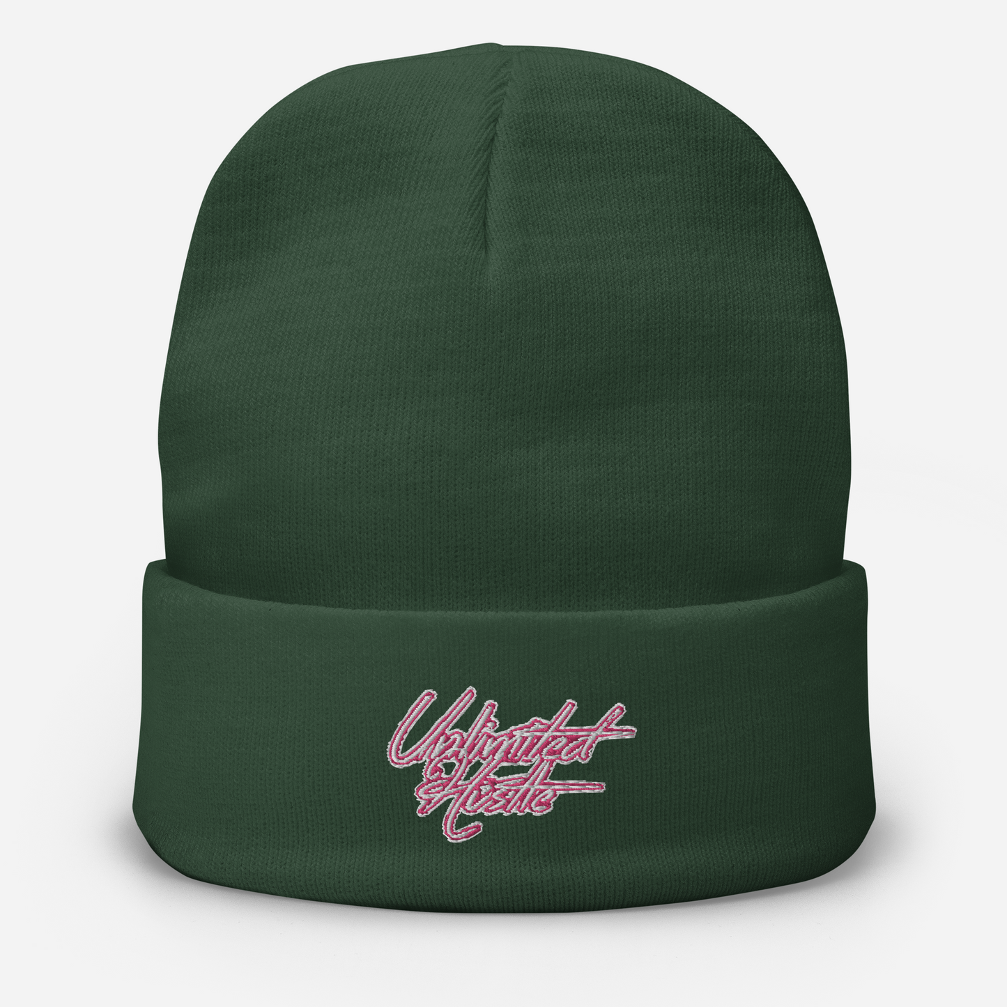 Bite & Trap Love Pink Unlimited Hustle Embroidered Beanie