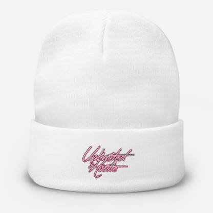 Bite & Trap Love Pink Unlimited Hustle Embroidered Beanie