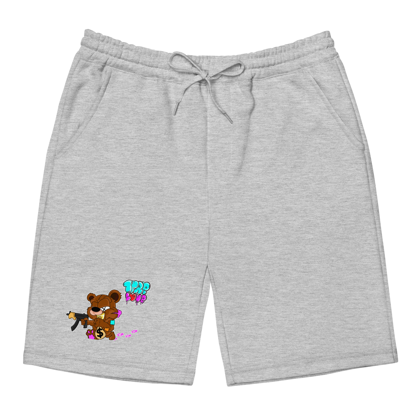 Trap Love Bear Mens & Womens Fleece Shorts