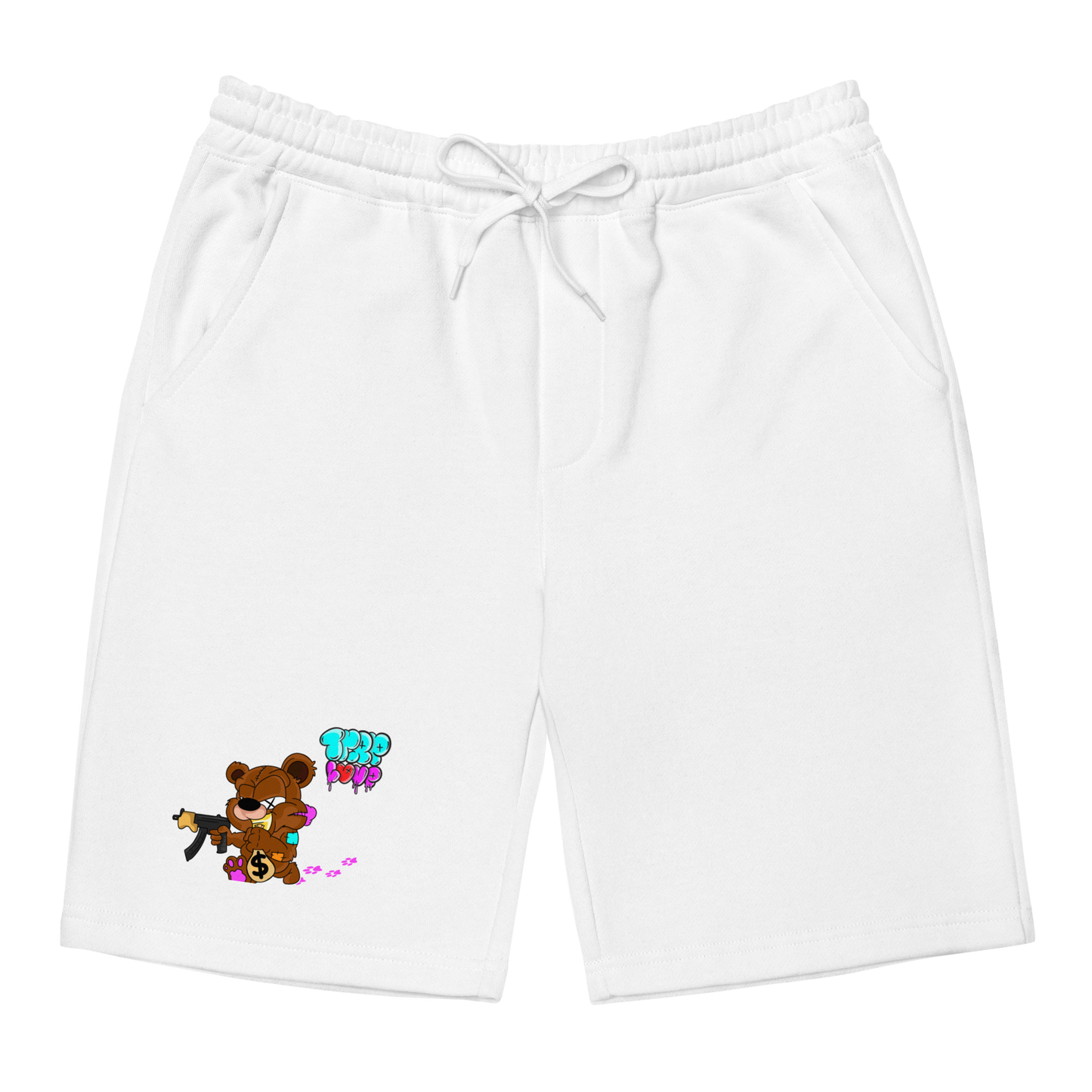 Trap Love Bear Mens & Womens Fleece Shorts