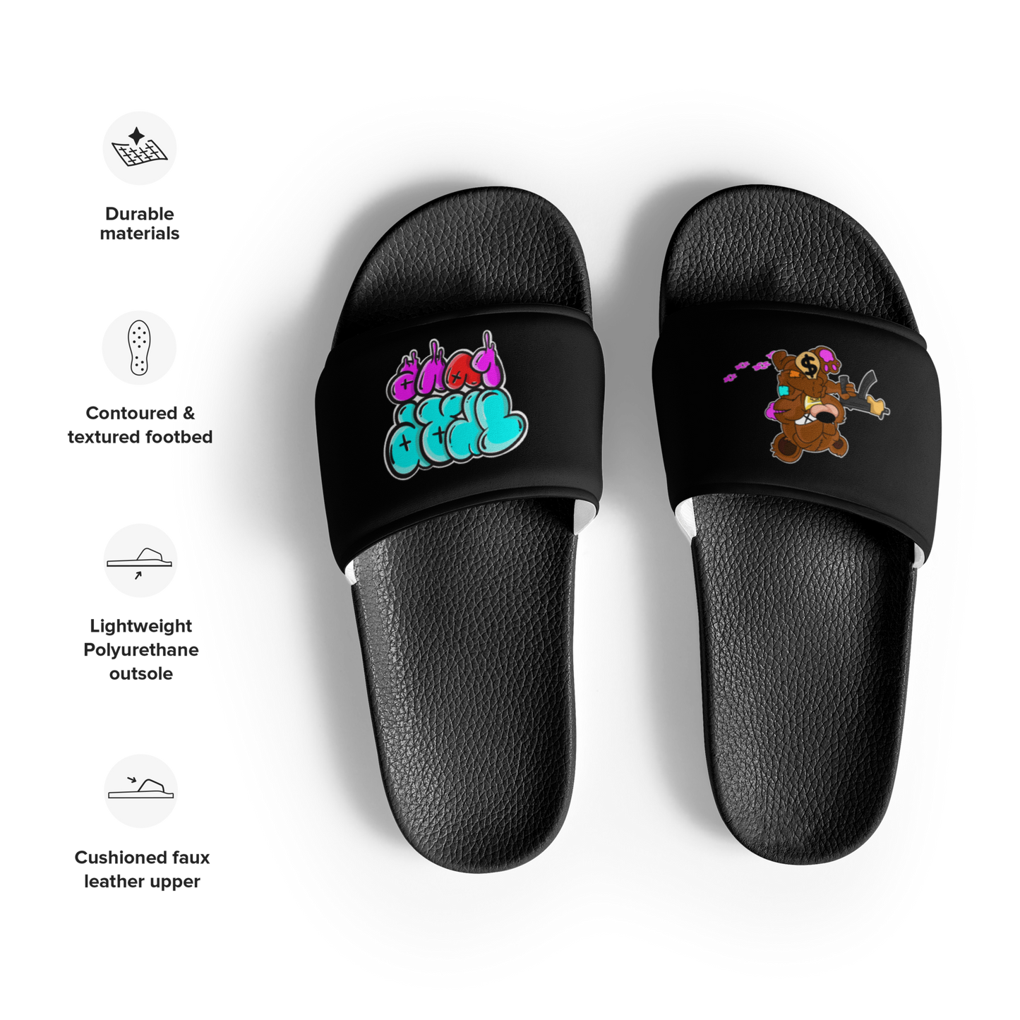 Trap Love Bear Men’s slides