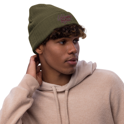 Bite & Trap Love Marroon Unlimited Hustle Ribbed knit beanie