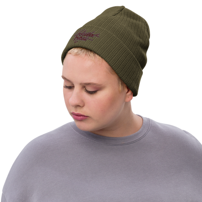 Bite & Trap Love Marroon Unlimited Hustle Ribbed knit beanie