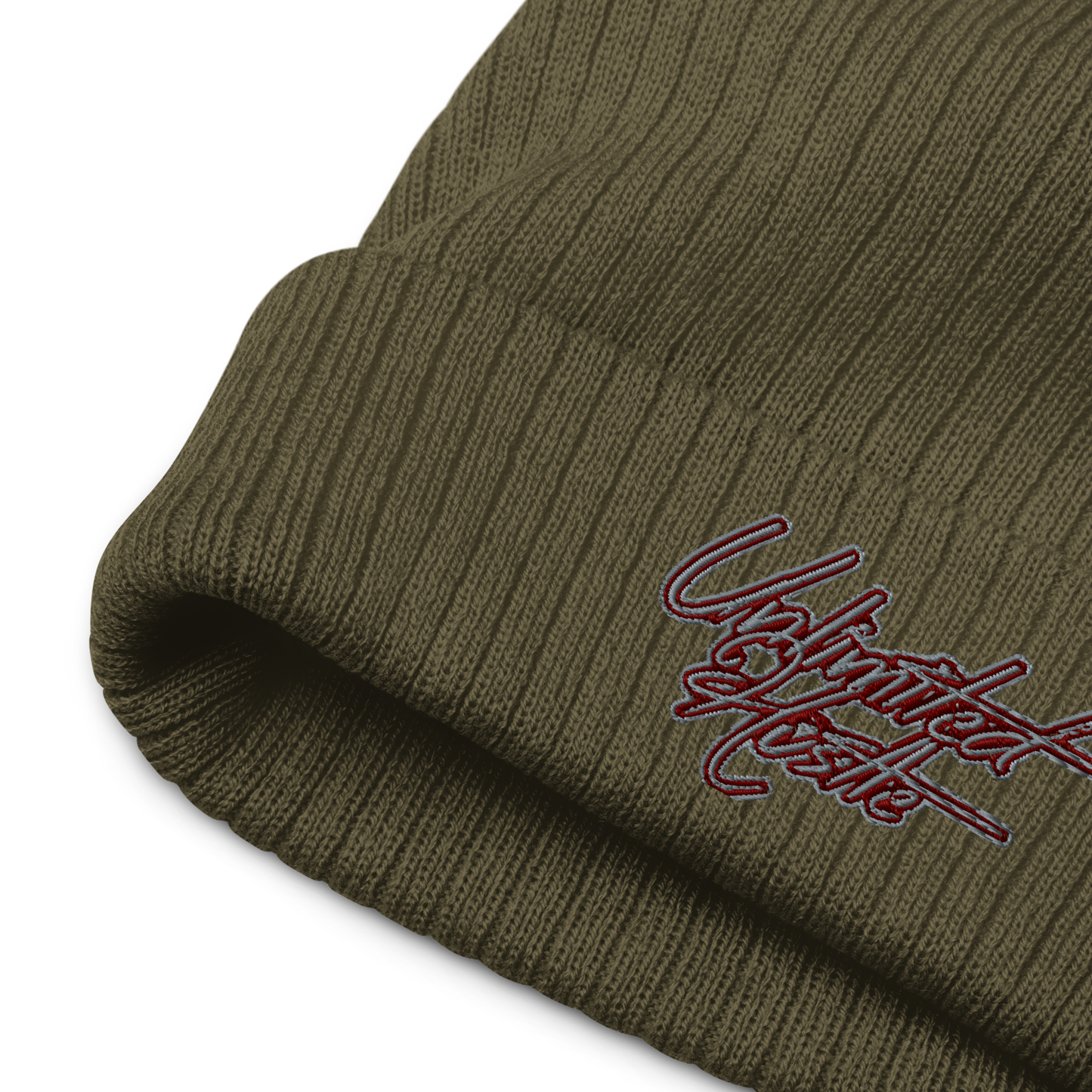 Bite & Trap Love Marroon Unlimited Hustle Ribbed knit beanie