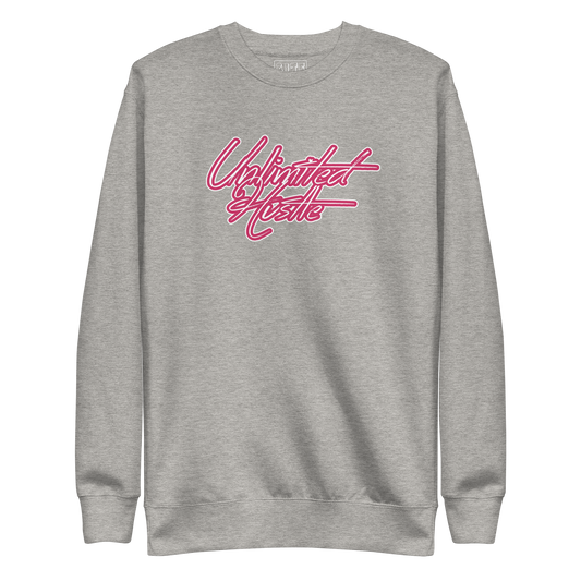 Bite & Trap Love Pink Unlimited Hustle Unisex Premium Sweatshirt